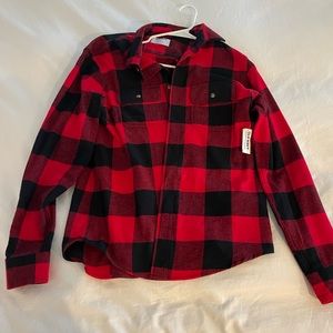 Men’s/Unisex Size small red plaid flannel NWT